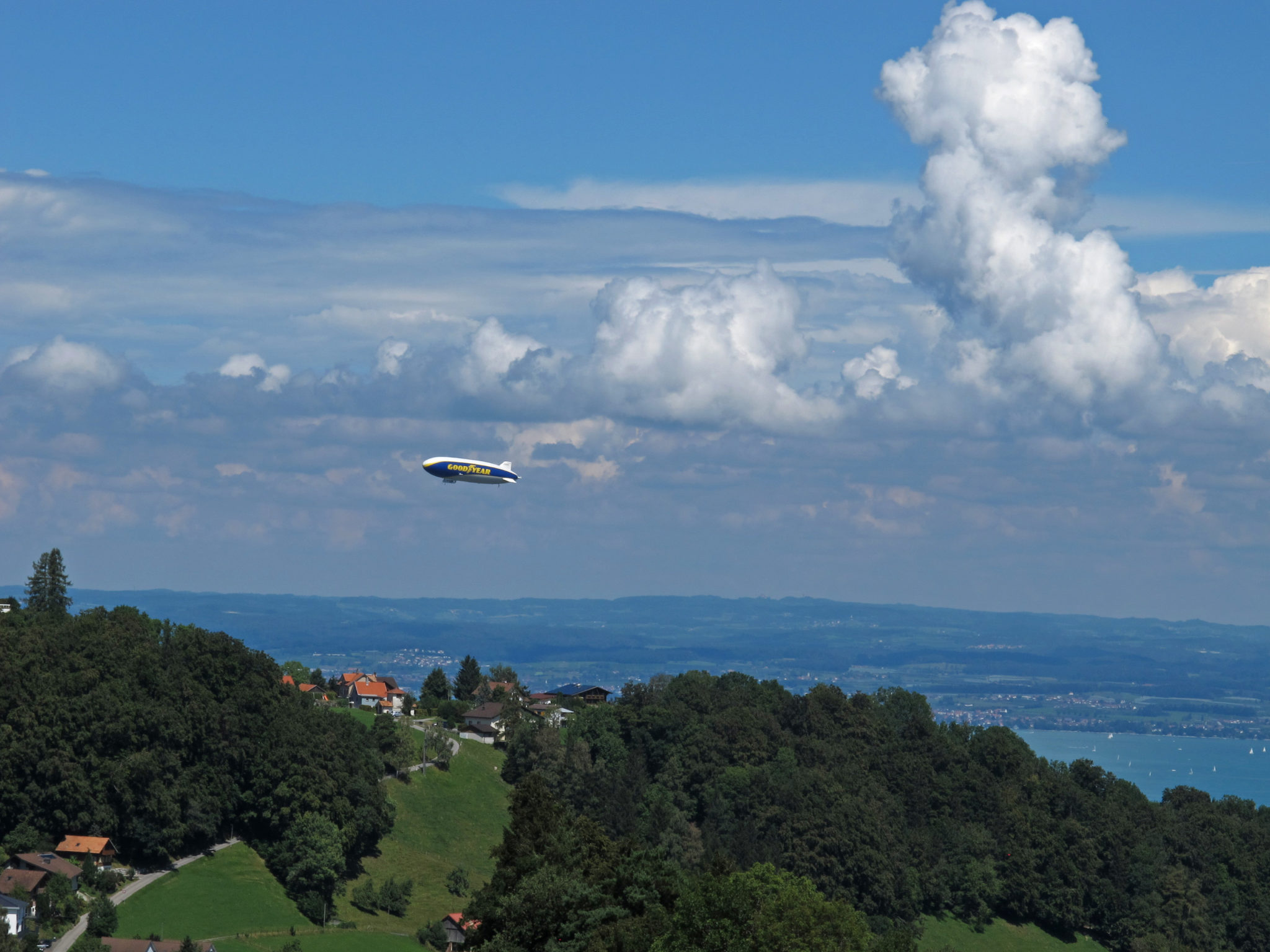 The Zeppelin over the lake